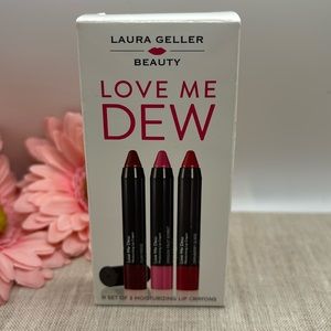 Laura Geller Love Me Dew Lip Trio ~ Moisturizing Lip Crayons
